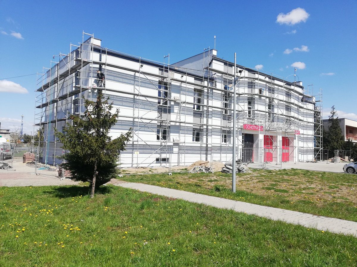Na fotografii remontowany budynek Centrum Kultury w Błaszkach