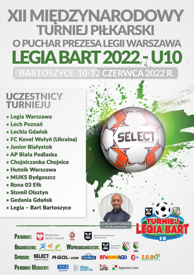 Turniej Legia Bart 2022: terminarz spotkań