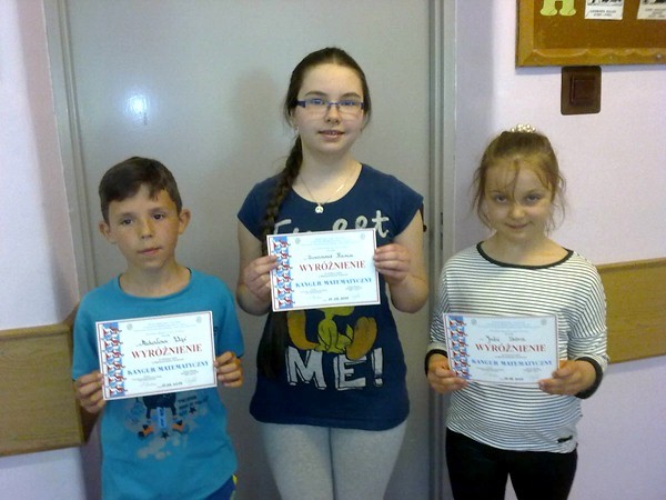 Potrójny sukces uczniów ZS-P w Żarnowcu w Międzynarodowym Konkursie „Kangur  Matematyczny”