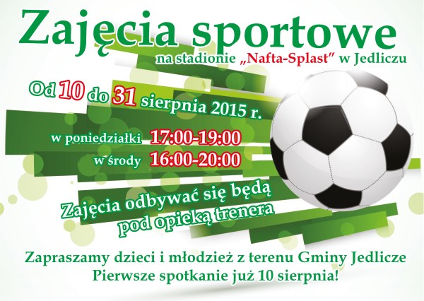 Zajęcia sportowe na stadionie "Nafta-Splast" w Jedliczu