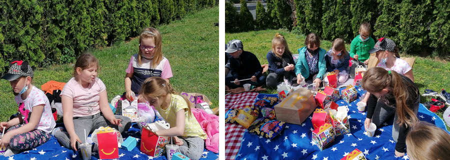 Piknik klasy 2 c z okazji Dnia Dziecka